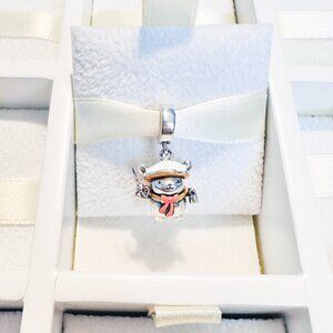 925 Sterling Silver Sanrio Pompompurin Dangle Charm Fits Pandora Charm Bracelets